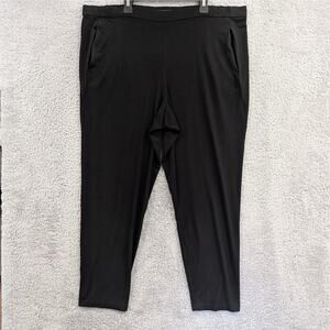 Eileen Fisher Pants Women's XL/1X Black Viscose Blend Knit Pull On Ankle Taper